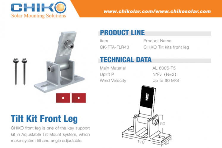 Kit soporte chapa ajustable 15/30 grados p/4 paneles - Imagen 4