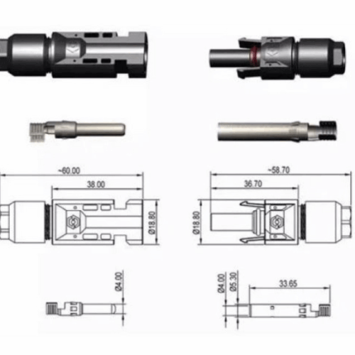 Par de conectores MC4 descripción