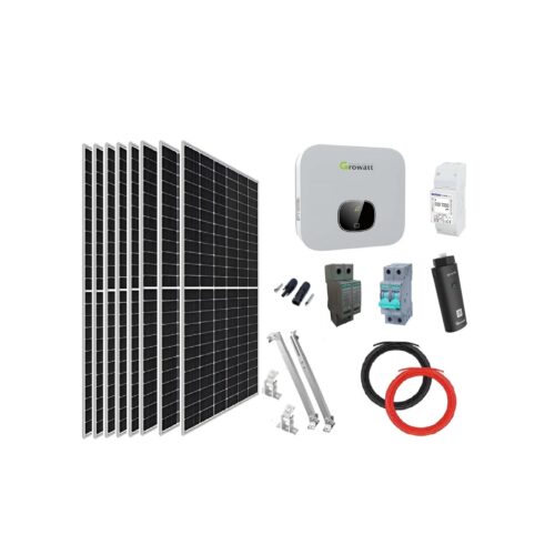 Kit Solar On-Grid Residencial 2.5 kW Growatt 6 Paneles