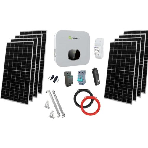 Kit Solar On-Grid Residencial 3 kW Growatt 8 Paneles