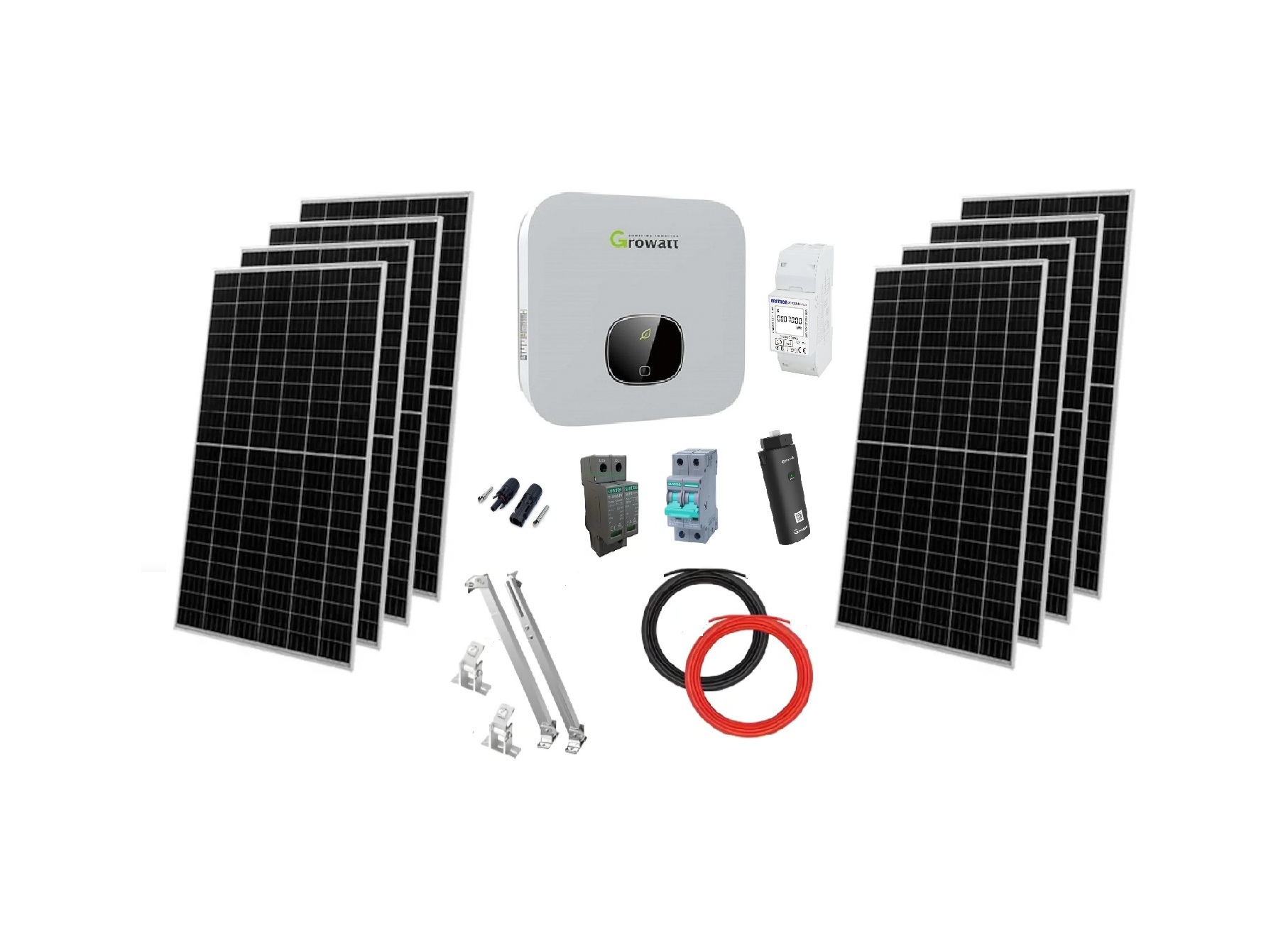 Kit Solar On-Grid Residencial 3 kW Growatt 8 Paneles
