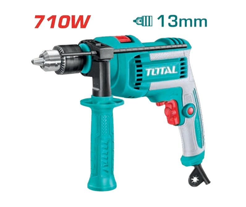 TALADRO PERCUTOR 710W 13mm eléctricoL TOTAL