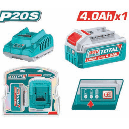 BATERIA 20V 4.0 AH Y CARGADOR 20V 2.0 AH TOTAL