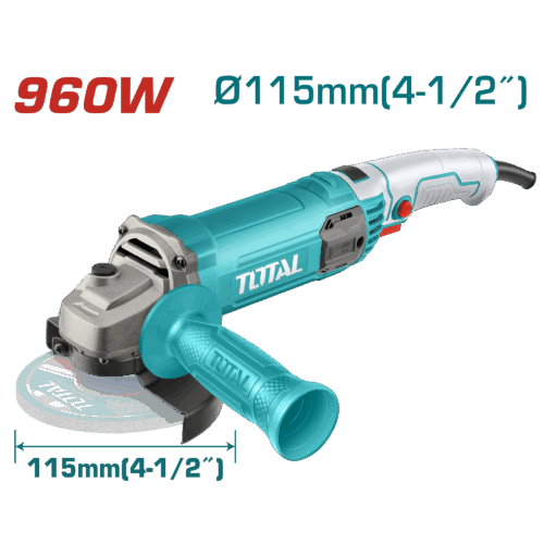 AMOLADORA ANGULAR 960W 115mm eléctrica Total
